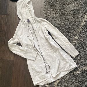 Heathered light grey Mondetta full zip